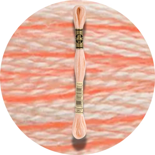 DMC Mouliné Spécial 25 Broderigarn, Ensfarvet, Røde/Gule/Orange nuancer